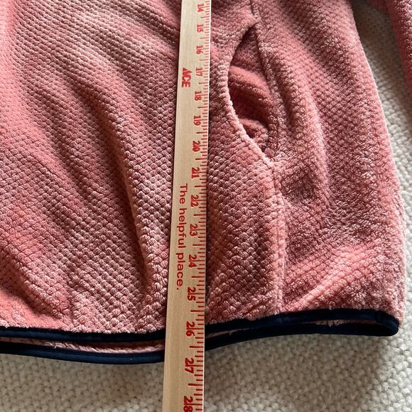 Simply Southern Fleece Women's M PINK  1/4 Snaps SOFT Pullover Jacket Pockets - Picture 10 of 11